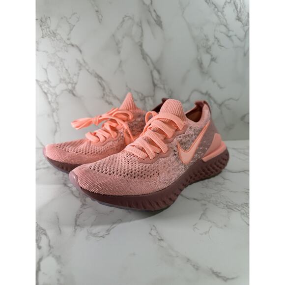 Nike Epic React Flyknit 2 Rust Pink BQ8927-600 Women Size 5 New Running Training - Picture 1 of 5